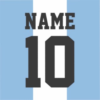 Personalized custom name &amp; number Argentina Flag Sticker | Zazzle