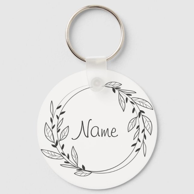 Personalized Custom name ornaments Keychain (Front)