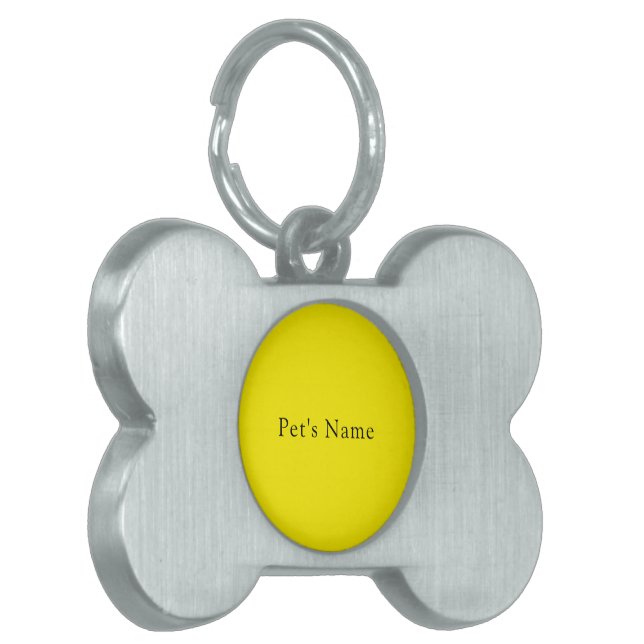 Personalized Custom Name Pet Tag with Stylish Fram (Front Left)