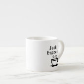 Personalized custom name small espresso cup mug (Front Right)