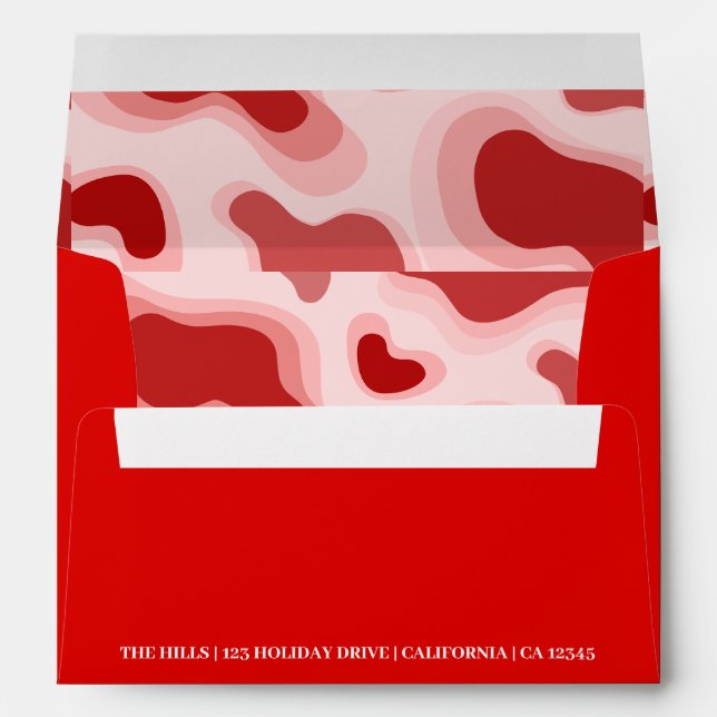 Personalized Custom Name Stylish Merry Christmas Envelope (Back (Bottom))