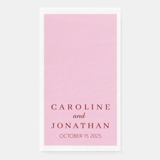 Personalized Custom Name Stylish Modern Script. Paper Guest Towels (Front)