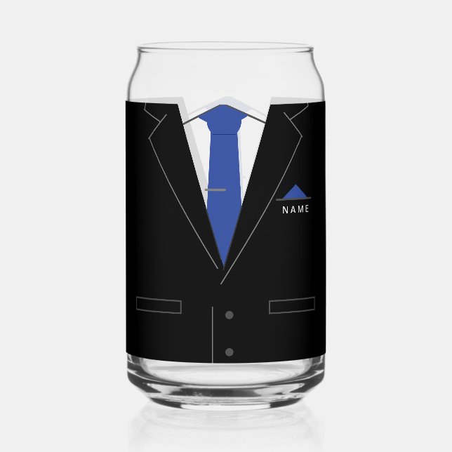 Personalized Custom Name Text Funny Busniess Gift Can Glass (Front)