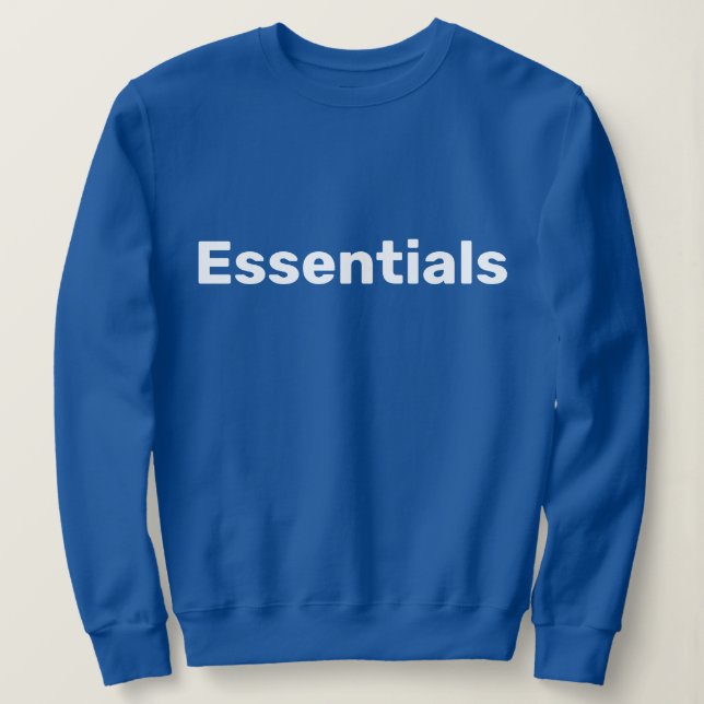 Personalized Custom Name Text Minimal Blue Hoodie (Design Front)