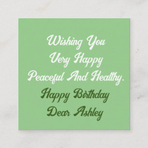 Personalized Custom Name Text Photo Happy Birthday Enclosure Card