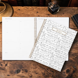Personalized Custom Name Writer's Gift Planner