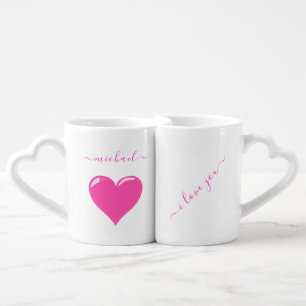 Personalized Custom Names Couple Coffee Mug Set