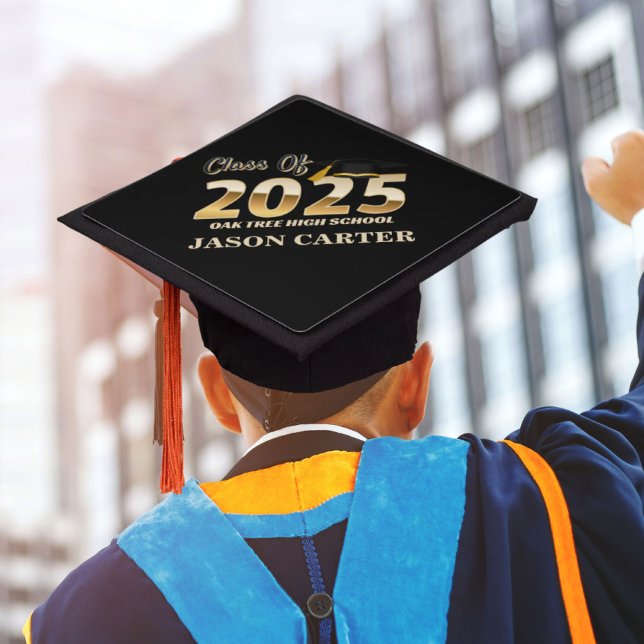 Personalized Custom Names Graduate Class of 2025 Graduation Cap Topper (Creator Uploaded)