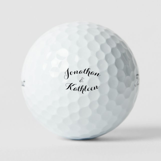 Personalized Custom Names Script Titleist Pro VI Golf Balls (Front)