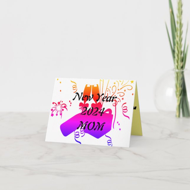 Personalized Custom New Year Greeting Card (Front)