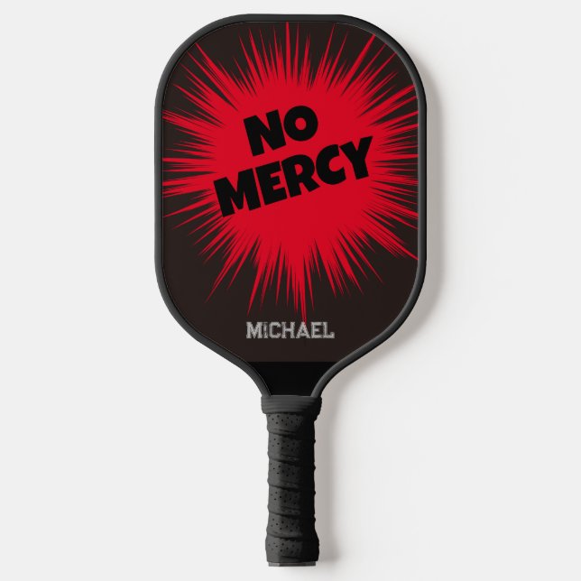 Personalized Custom No Mercy Red & Black  Pickleball Paddle (Front)