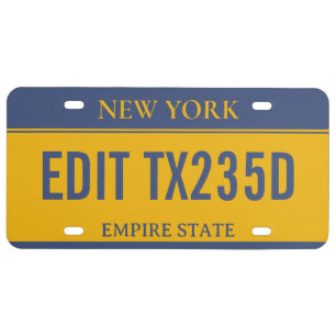 Personalized custom Ny New york License plate