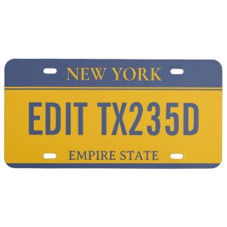 Personalized custom Ny New york License plate