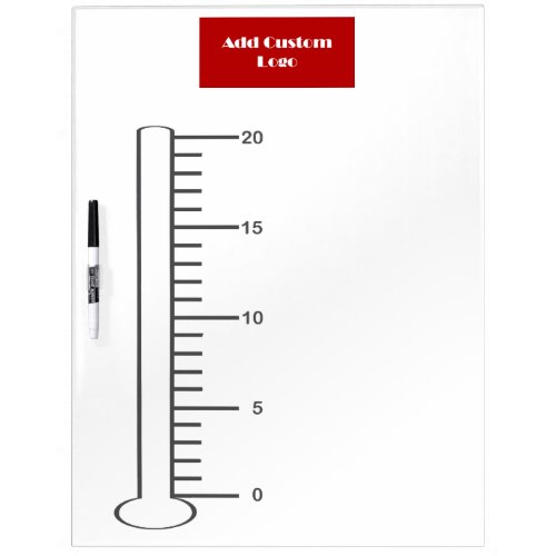 Personalized Custom Order Banner Goal Thermometer Dry Erase Board