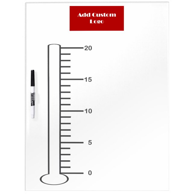 Personalized Custom Order Banner Goal Thermometer Dry Erase Board (Front)