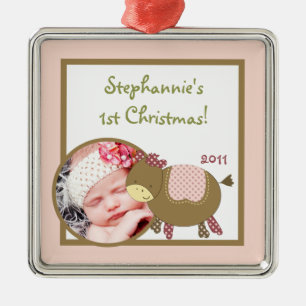 Personalized Custom Ornament Abbys Farm Pink Girly