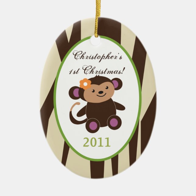 Personalized Custom Ornament Jucana Purple Animals (Front)