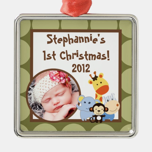 Personalized Custom Ornament Jungle Play (Front)