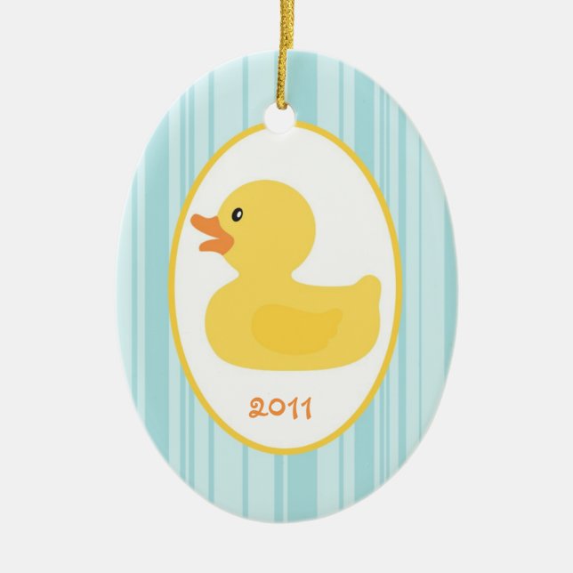 Personalized Custom Ornament Rubber Ducky (Front)