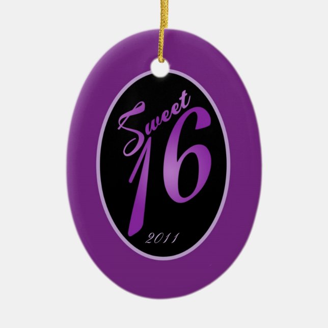 Personalized Custom Ornament Sweet 16 Purple Lilac (Front)