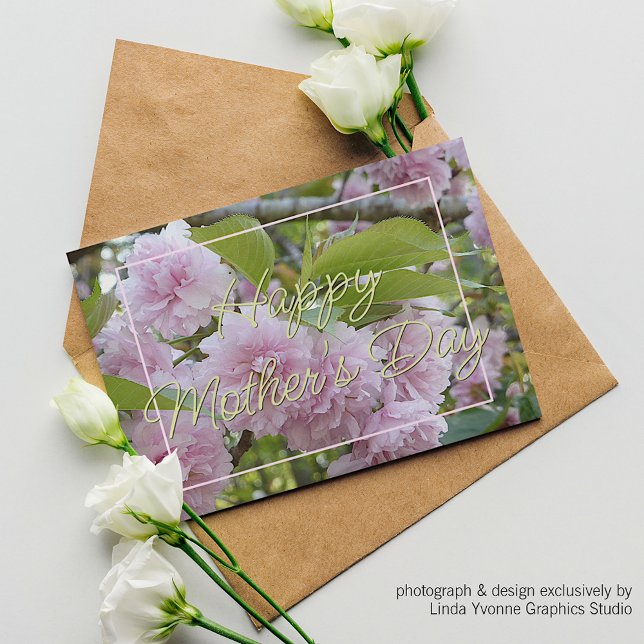Personalized Custom Pastel Pink Spring Floral Card (Creator Uploaded)