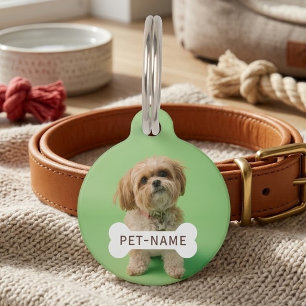 Personalized Custom Pet Dog Photo And Text Picture ID Tag
