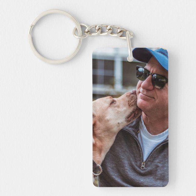 Personalized Custom Pet Dog Photo Create your own  Keychain (Front)