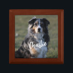 Personalized Custom Pet Dog Photo Gift Box<br><div class="desc">This beautiful Personalized Dog Gift is perfect for that special Dog Lover in your life! Just upload your favorite dog photo and dog's name to customize it! Makes an ideal gift.</div>