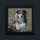 Personalized Custom Pet Dog Photo Jewelry Box<br><div class="desc">This beautiful Personalized Dog jewelry box is the perfect gift for that special Dog Lover in your life! Just upload your favorite dog photo and dog's name to customize this jewelry box! Makes an ideal gift. Add a personal touch to your space with this amazing jewelry box. This jewelry box...</div>