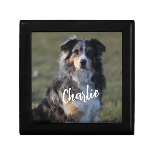 Personalized Custom Pet Dog Photo Jewelry Box (Front)