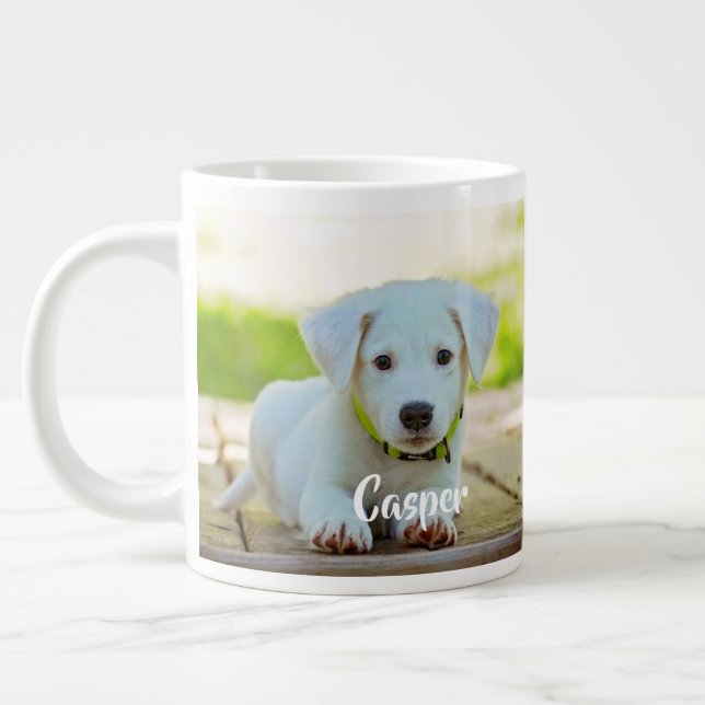 Personalized custom pet photo  giant coffee mug (Left)