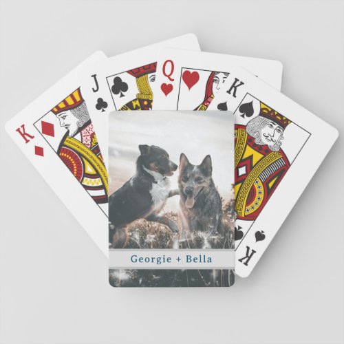 Personalized Custom Pet Photo Name Playing Cards