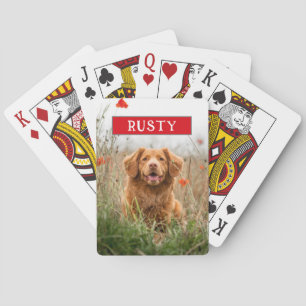 Personalized Custom Pet Photo Name Poker Cards