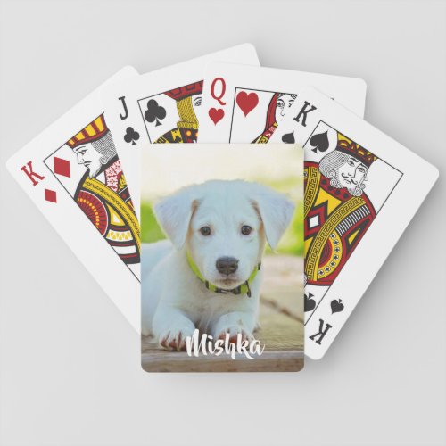 Personalized custom pet photo  playing cards