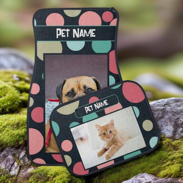 Personalized Custom Pet Portrait with Name Car Floor Mat (Creator Uploaded)