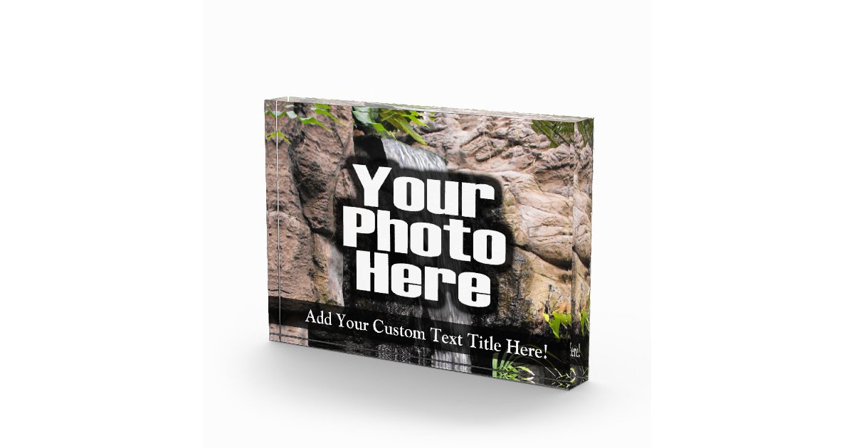Personalized Custom Photo Acrylic Desk Block Zazzle Com Personalized Custom Photo Acrylic Desk