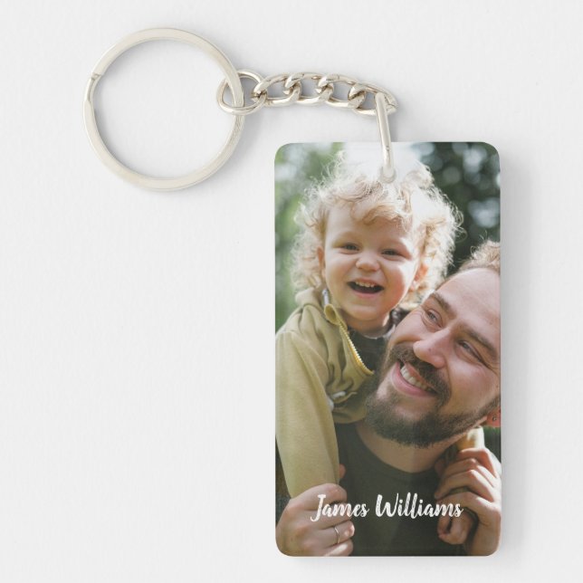 Personalized Custom Photo and Name Create your own Keychain (Front)