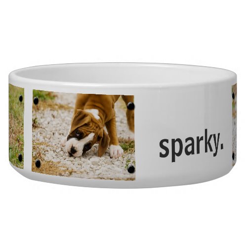 Personalized Custom Photo and Name Dog Bowl