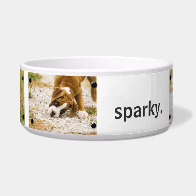 Personalized Custom Photo and Name Dog Bowl Zazzle