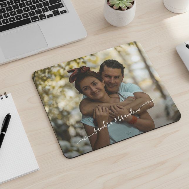 Personalized Custom Photo And Names Design Mouse Pad (Creator Uploaded)