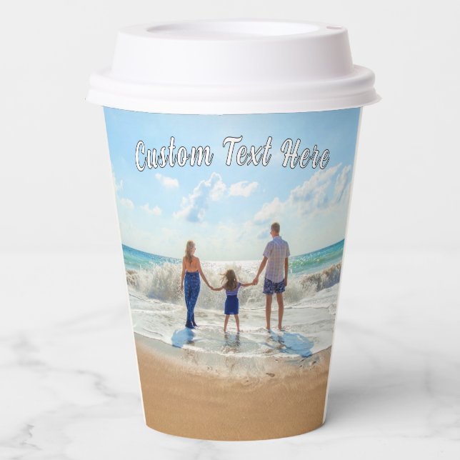 Personalized Custom Photo and Paper Cups (Front)