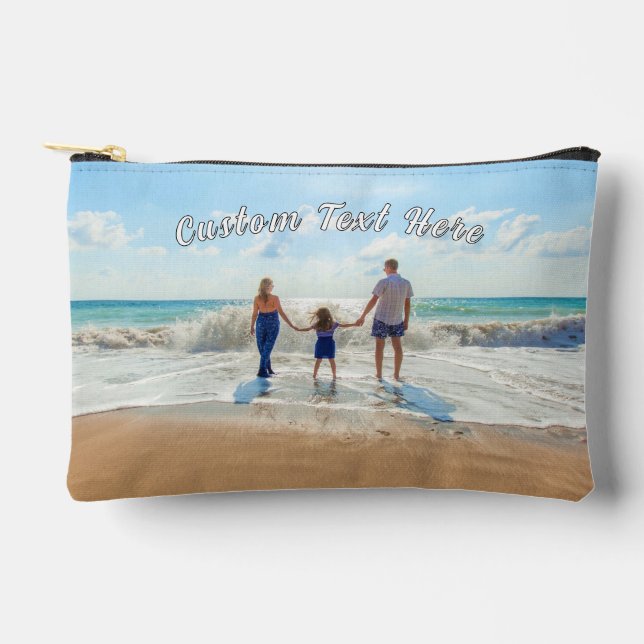 Personalized Custom Photo and Text Accessory Pouch (Front)