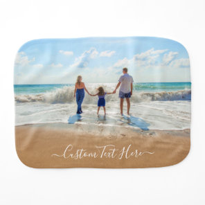 Personalized Custom Photo and Text Baby Burp Cloth