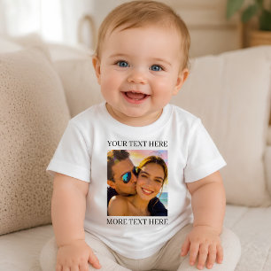 Personalized Custom Photo and Text Baby T-Shirt