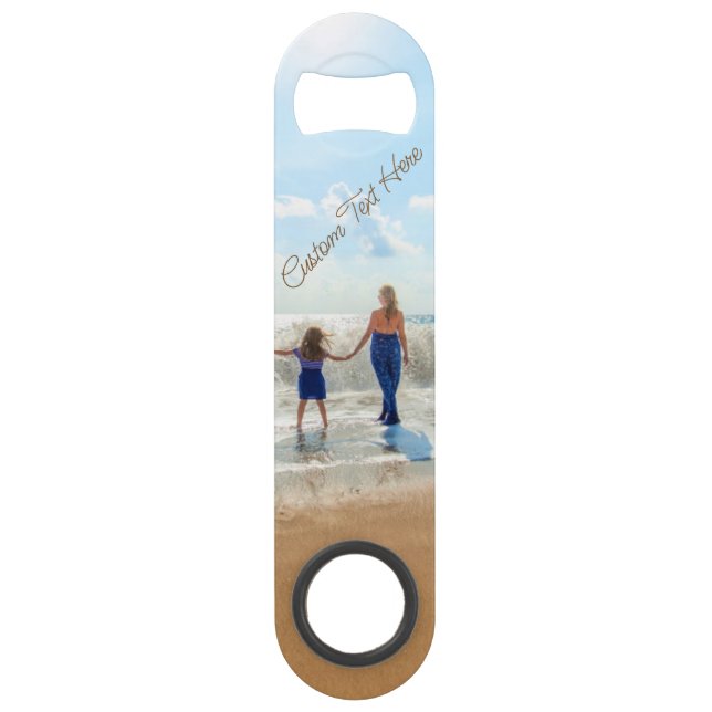 Personalized Custom Photo and Text Bar Key (Front)