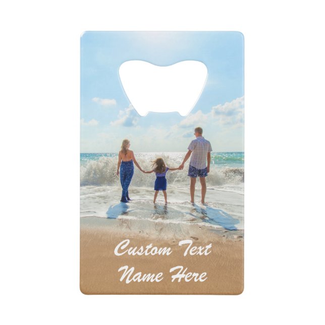 Personalized Custom Photo and Text Bottle Opener (Front)