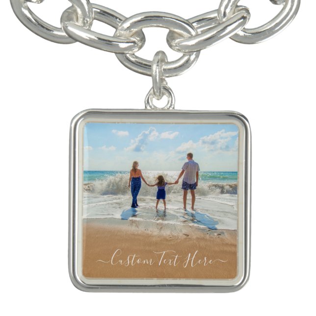 Personalized Custom Photo and Text Bracelet (Design)