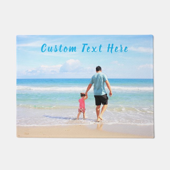 Personalized Custom Photo and Text Doormat (Front)