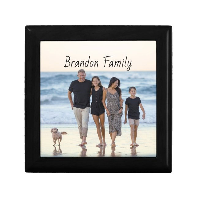 Personalized Custom Photo and Text   Gift Box (Front)