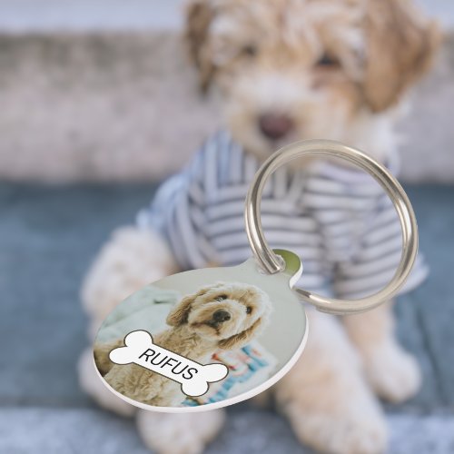 Personalized Custom Photo And Text  Pet ID Tag